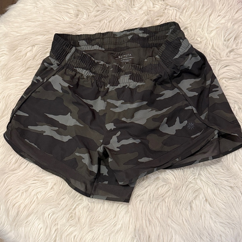 Athleta Mesh Racer Run Mid Rise 4 Short Sz M - Picture 4 of 6